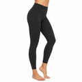 Leggings donna M neri in tessuto elasticizzato a vita alta per fitness