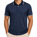 Polo uomo taglia M in tessuto sintetico blu navy stile casual