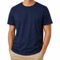 T-shirt uomo M in tessuto blu navy a maniche corte girocollo